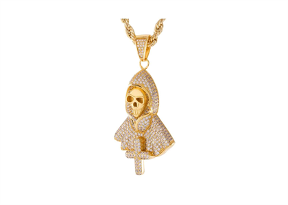 Iced Out Micro Pave Death Pendant